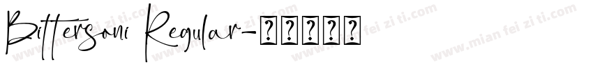 Bittersoni Regular字体转换